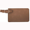 Leatherette Luggage Tag - Dark Brown